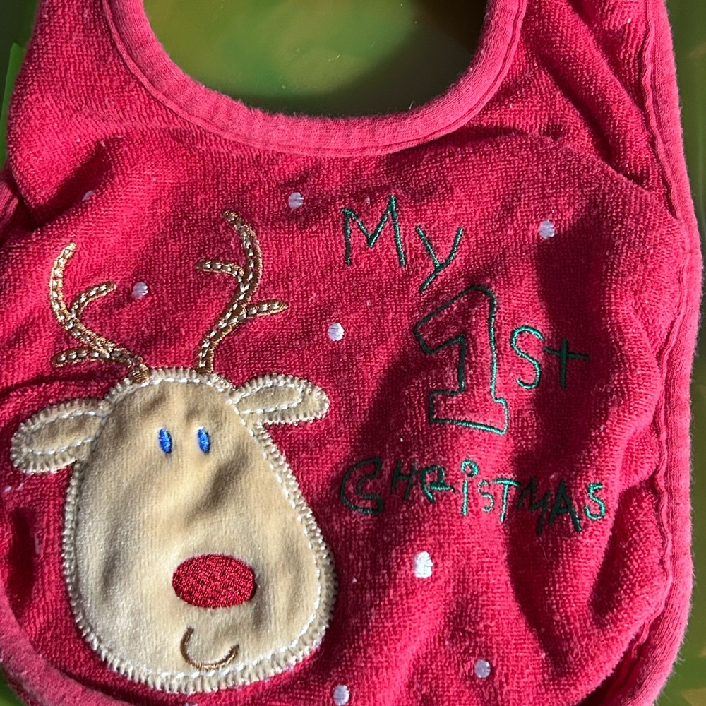 Cutie Pie Baby’s First Christmas Bib